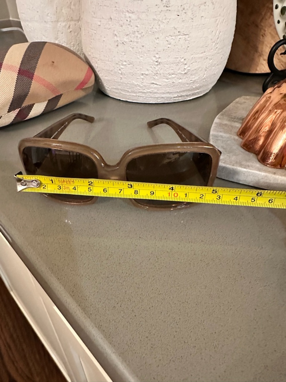Burberry Brown Translucent Oversized Square Sunglasses - Picture 7 of 11